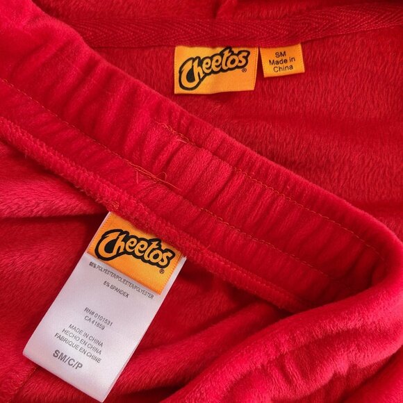 Cheetos Flamin Hot Red Velour Tracksuit Small Athleisure Zip Hoodie Sweatpants - Picture 4 of 9
